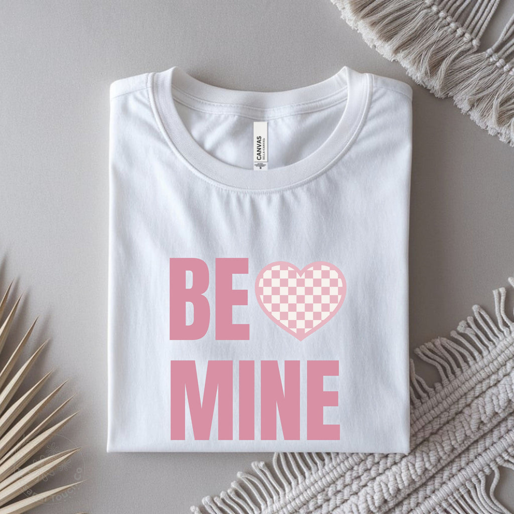 Be Mine Checkered Heart Valentine’s Tee