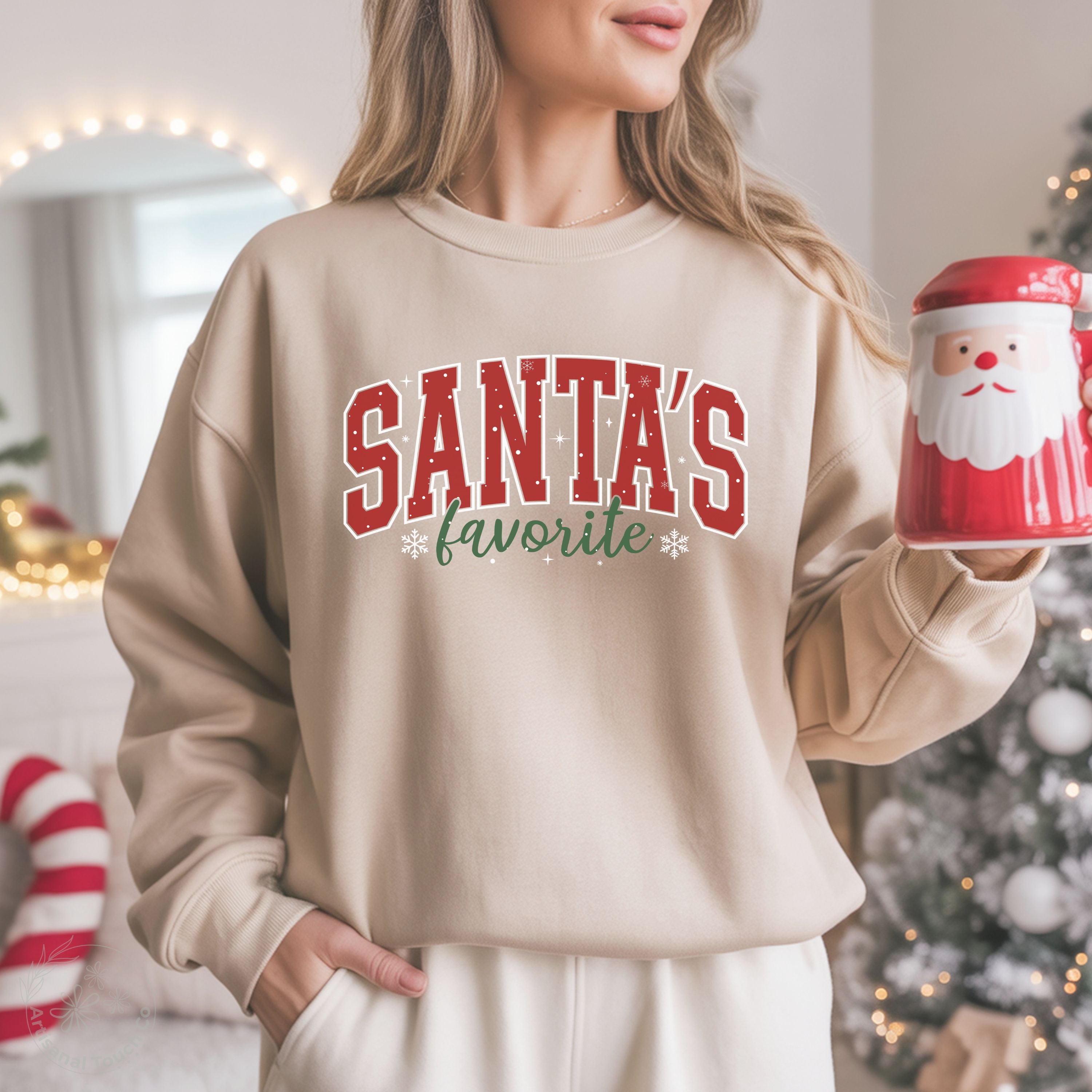 Santa’s Favorite Christmas Sweatshirt – Red Cozy Holiday Crewneck