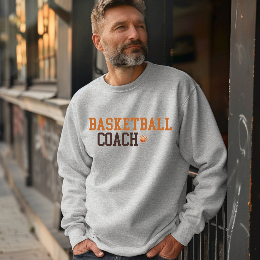 Basketball Coach Sweatshirt • Game Day Crewneck • Sports Coach Shirt • Unisex S–3XL