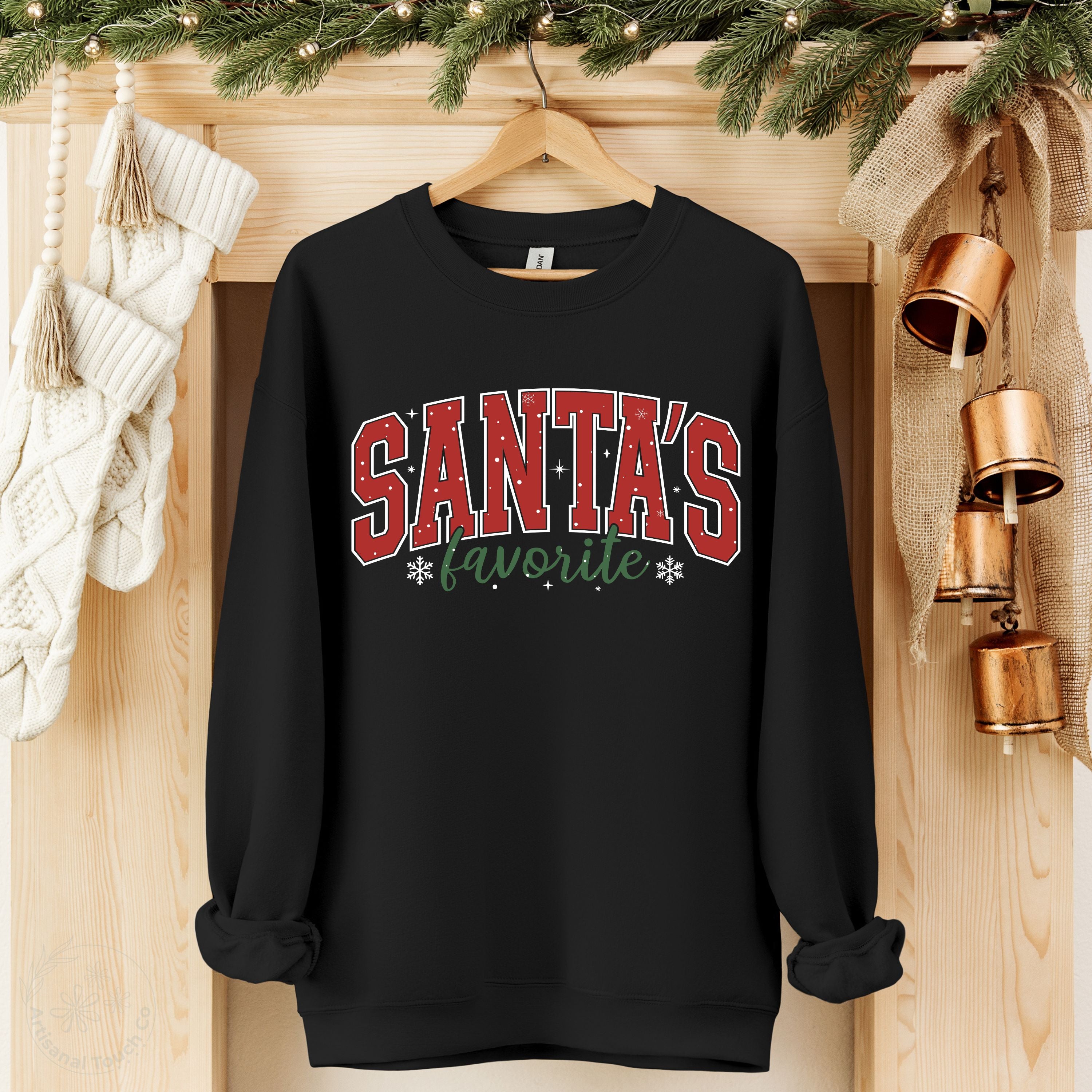 Santa’s Favorite Christmas Sweatshirt – Red Cozy Holiday Crewneck