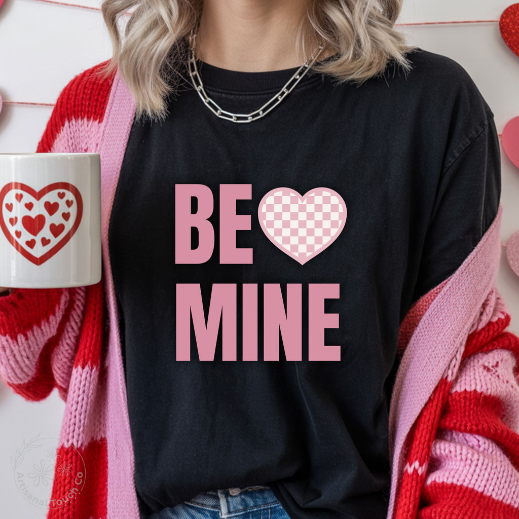 Be Mine Checkered Heart Valentine’s Tee