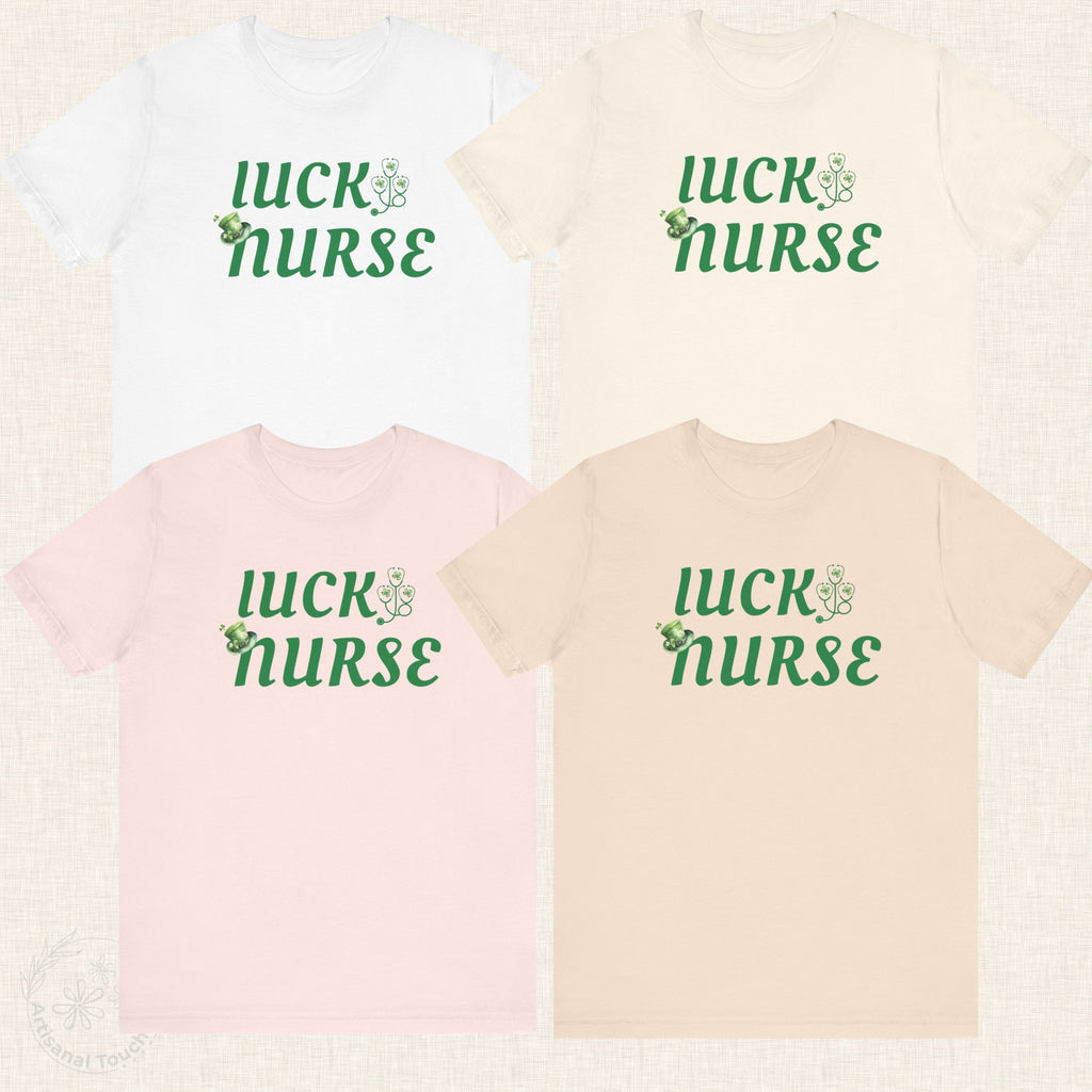 Luck Nurse St. Patrick’s Day Shirt for Nurses – Cute Green Shamrock Nursing Tee