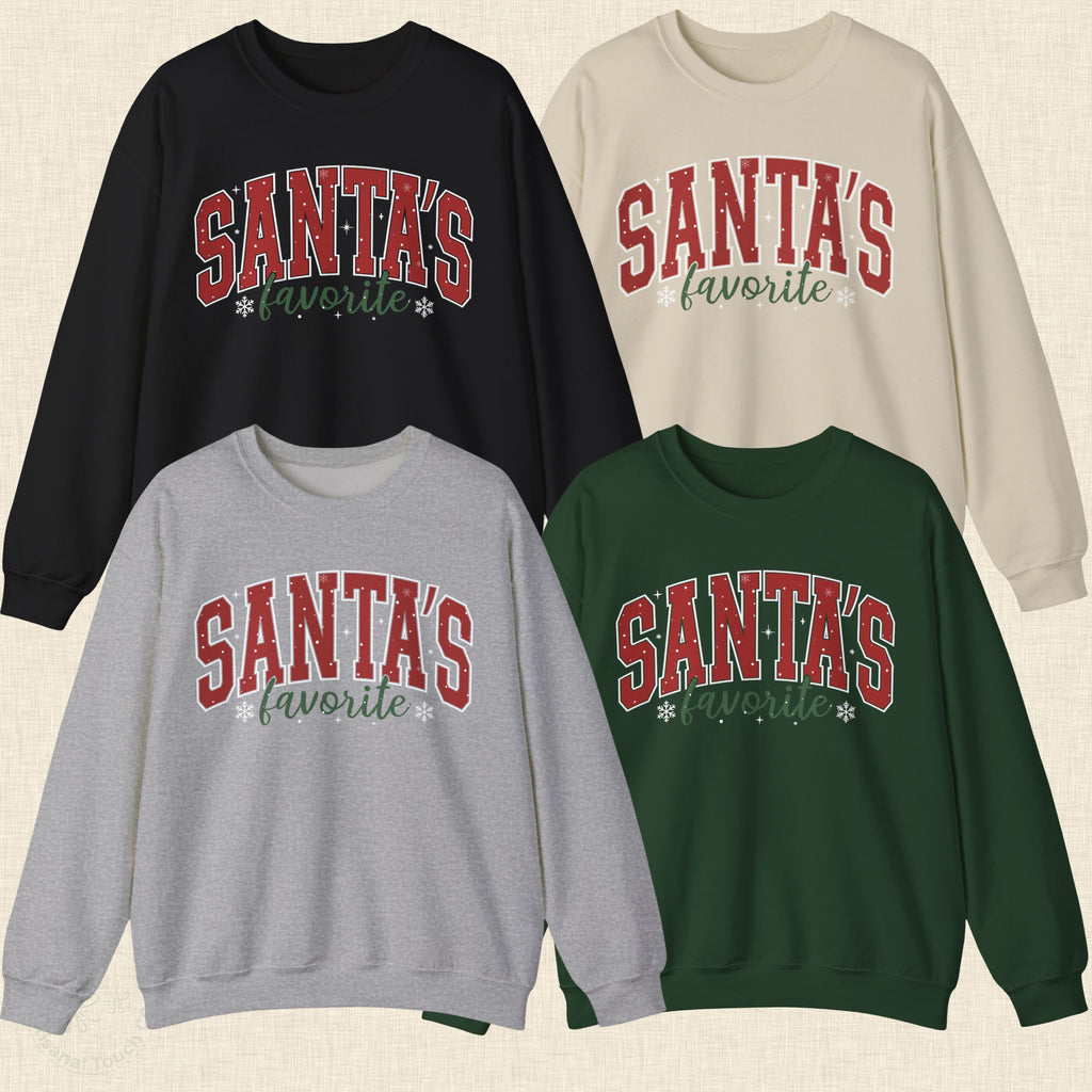 Santa’s Favorite Christmas Sweatshirt – Red Cozy Holiday Crewneck