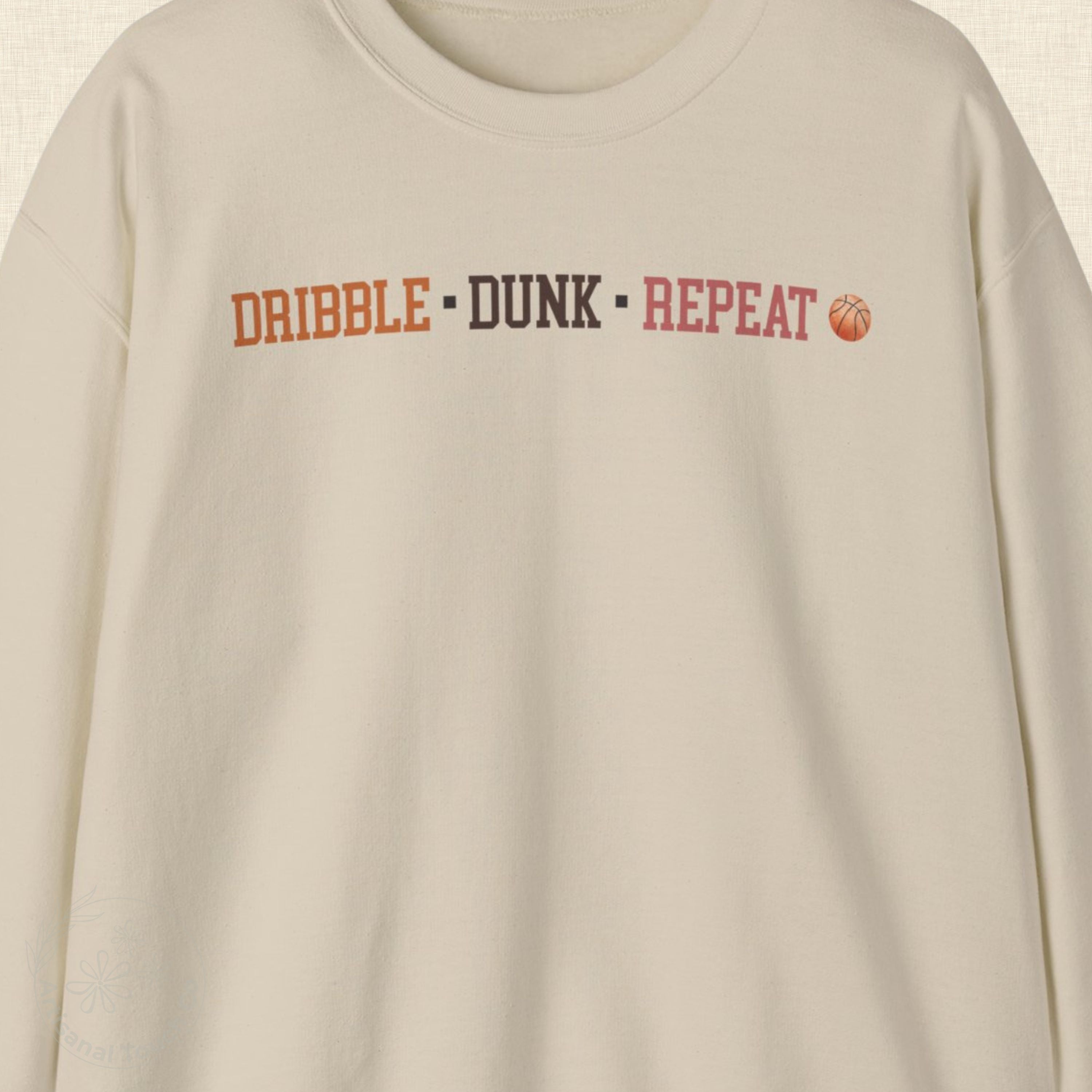 DRIBBLE • DUNK • REPEAT Basketball Sweatshirt • Court Side Collection • Cozy Sports Crewneck • Game Day Gift S–3XL