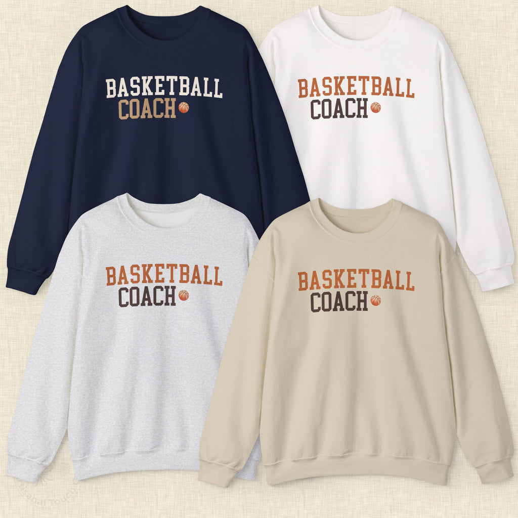 Basketball Coach Sweatshirt • Game Day Crewneck • Sports Coach Shirt • Unisex S–3XL