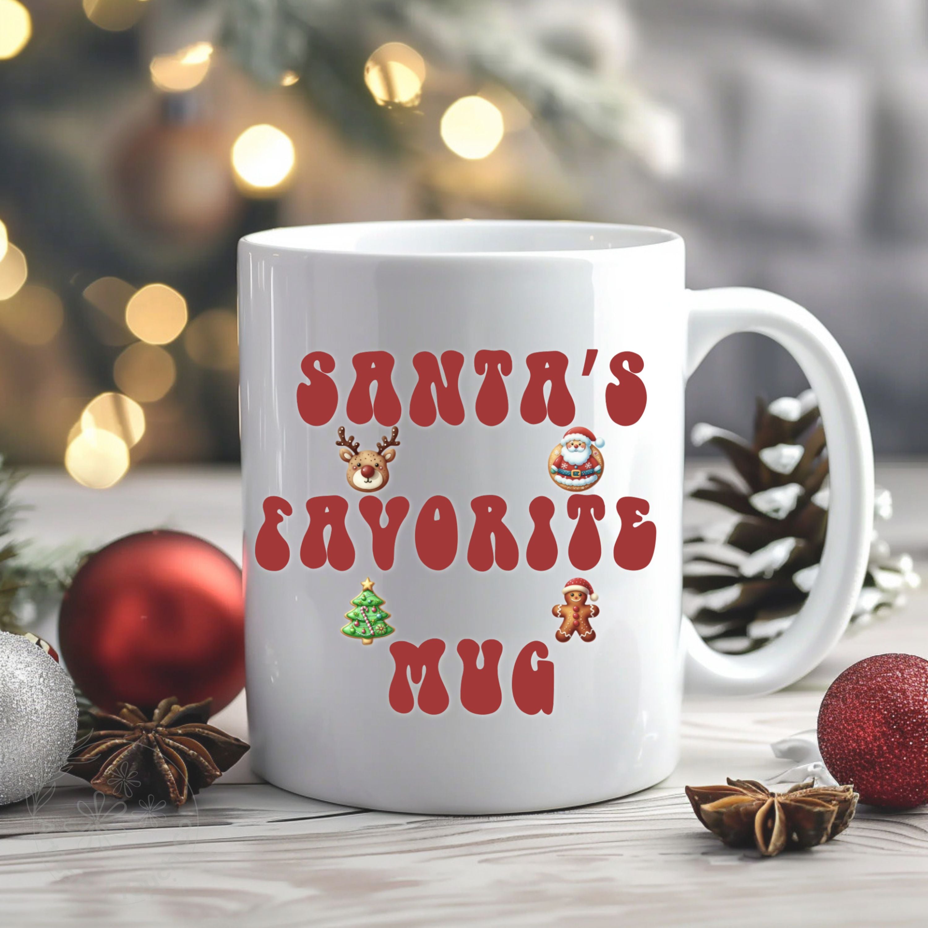 Santa Christmas Mug – Vintage Santa Face Holiday Coffee Cup (11oz & 15oz)
