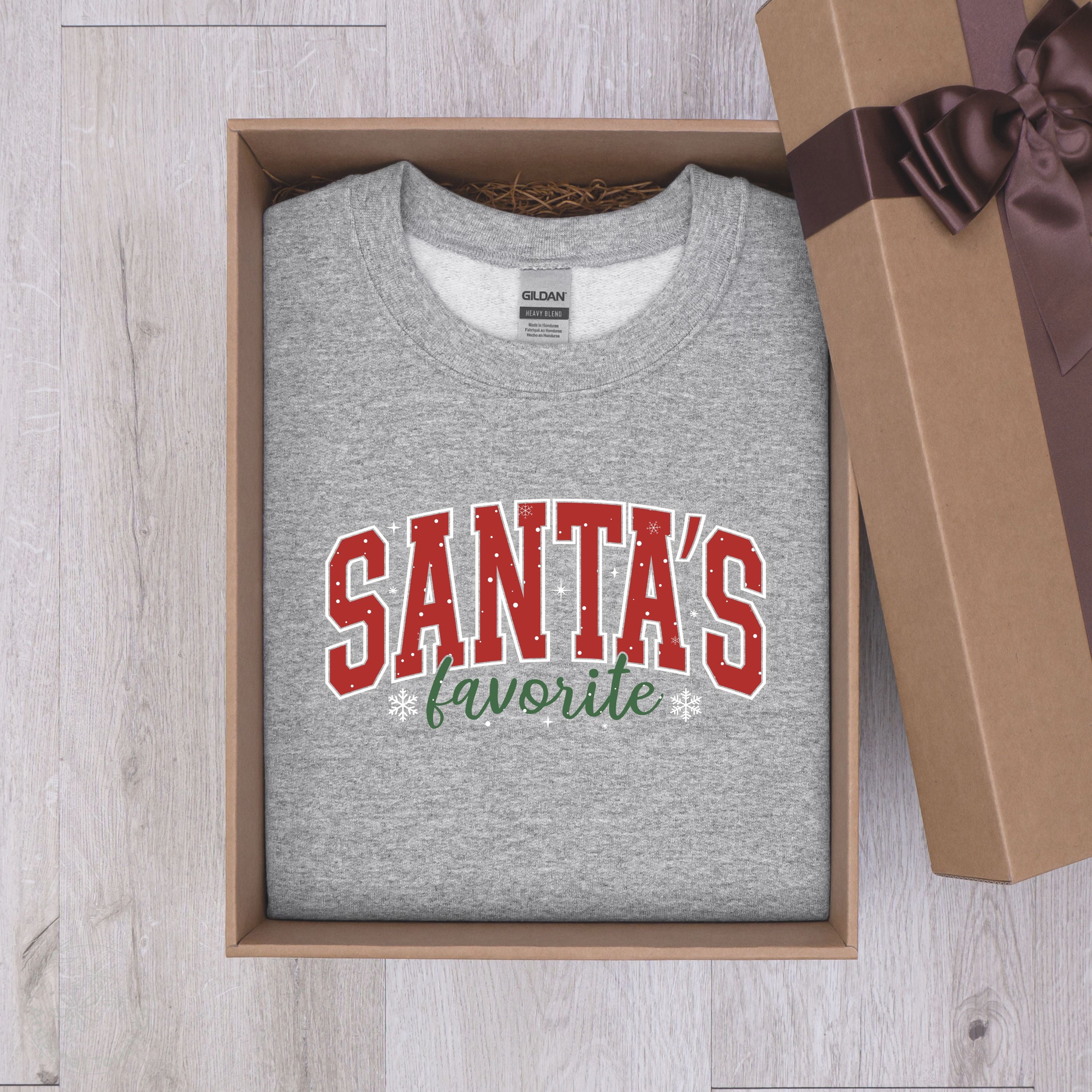 Santa’s Favorite Christmas Sweatshirt – Red Cozy Holiday Crewneck