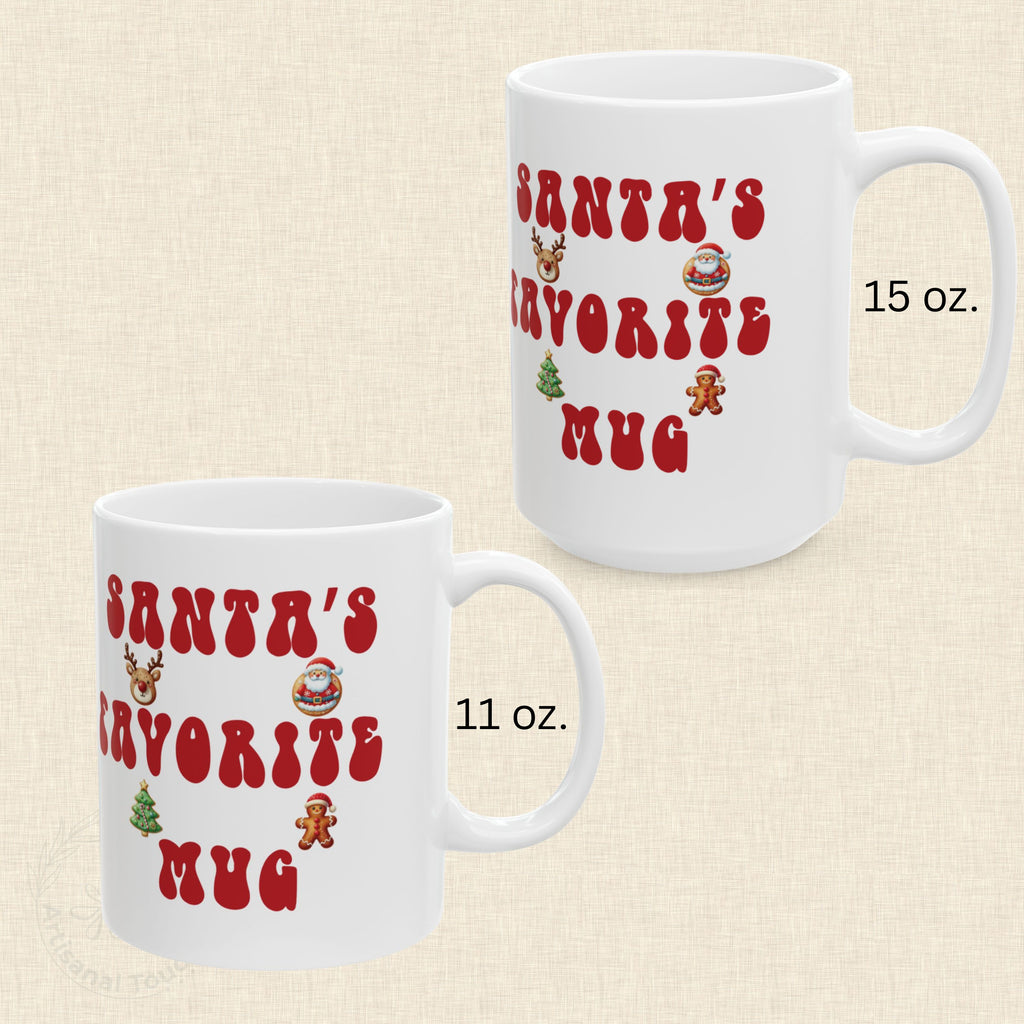 Santa Christmas Mug – Vintage Santa Face Holiday Coffee Cup (11oz & 15oz)