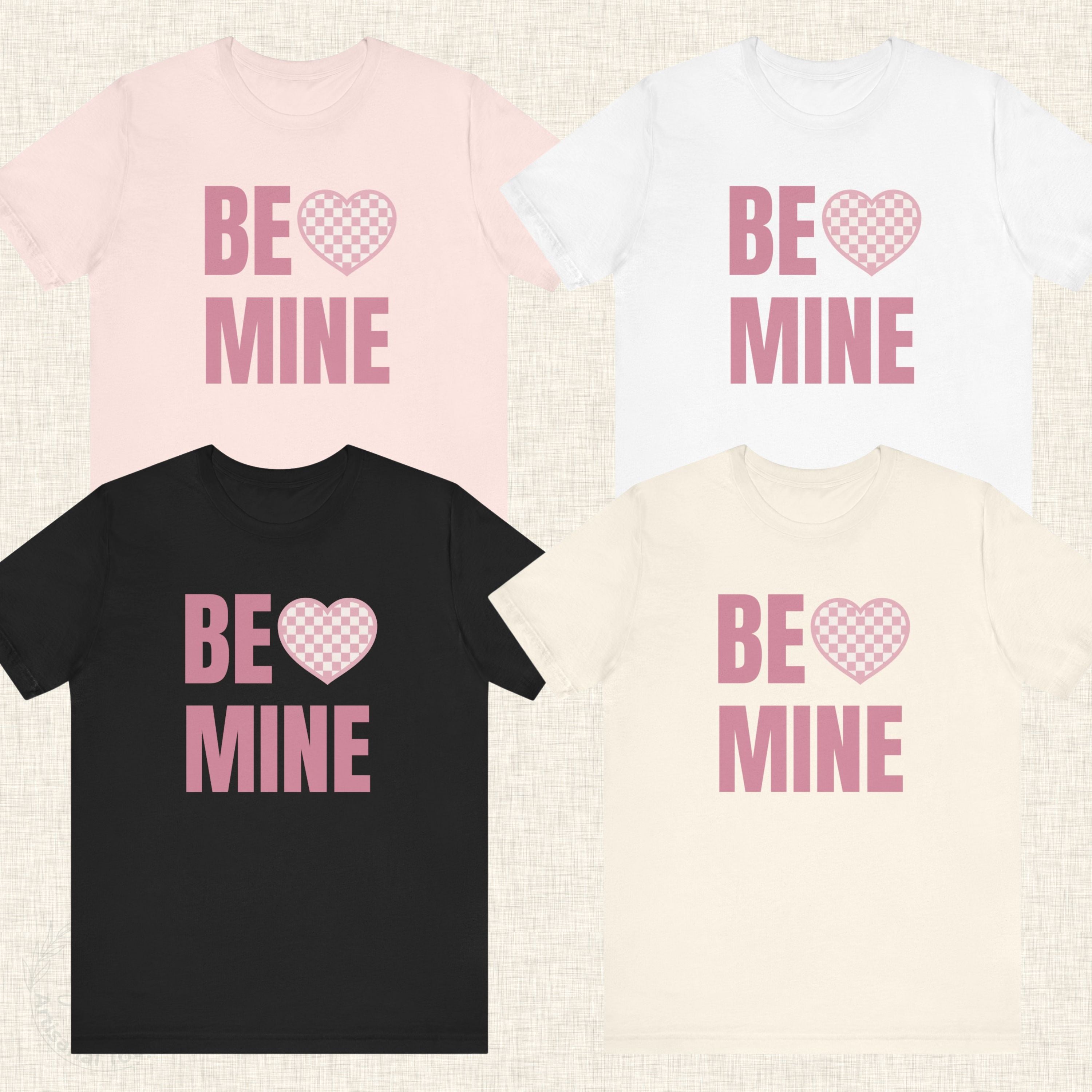 Be Mine Checkered Heart Valentine’s Tee