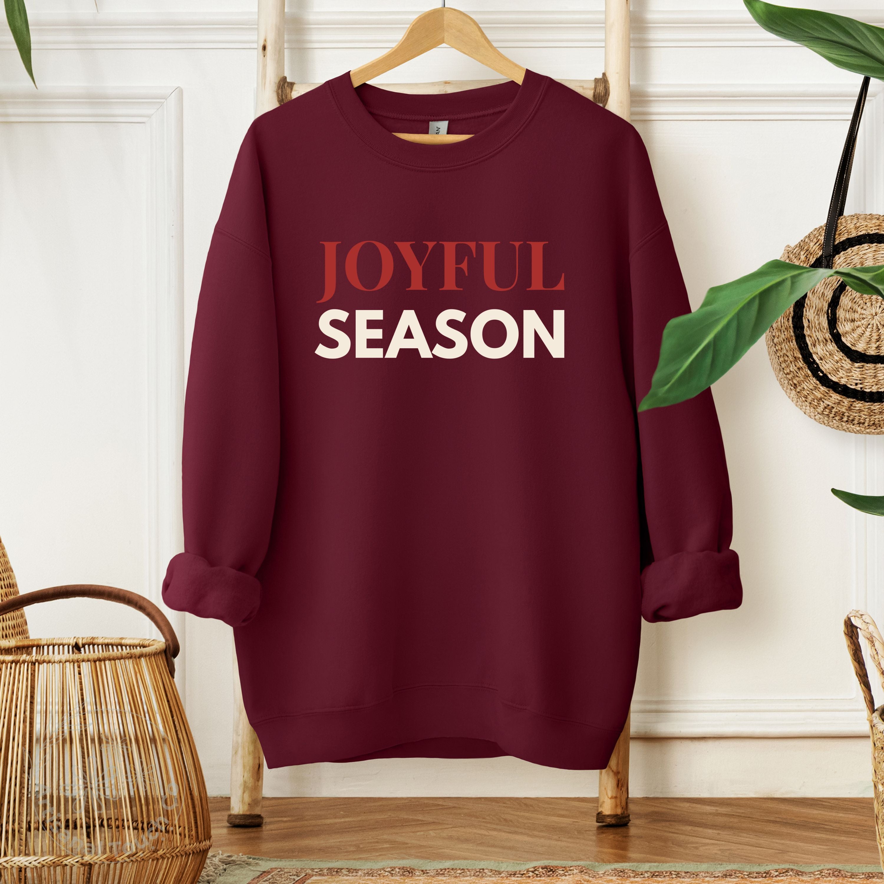 Joyful Season Christmas Sweatshirt • Cozy Winter Crewneck • S-3XL Unisex Fit • Holiday Outfit