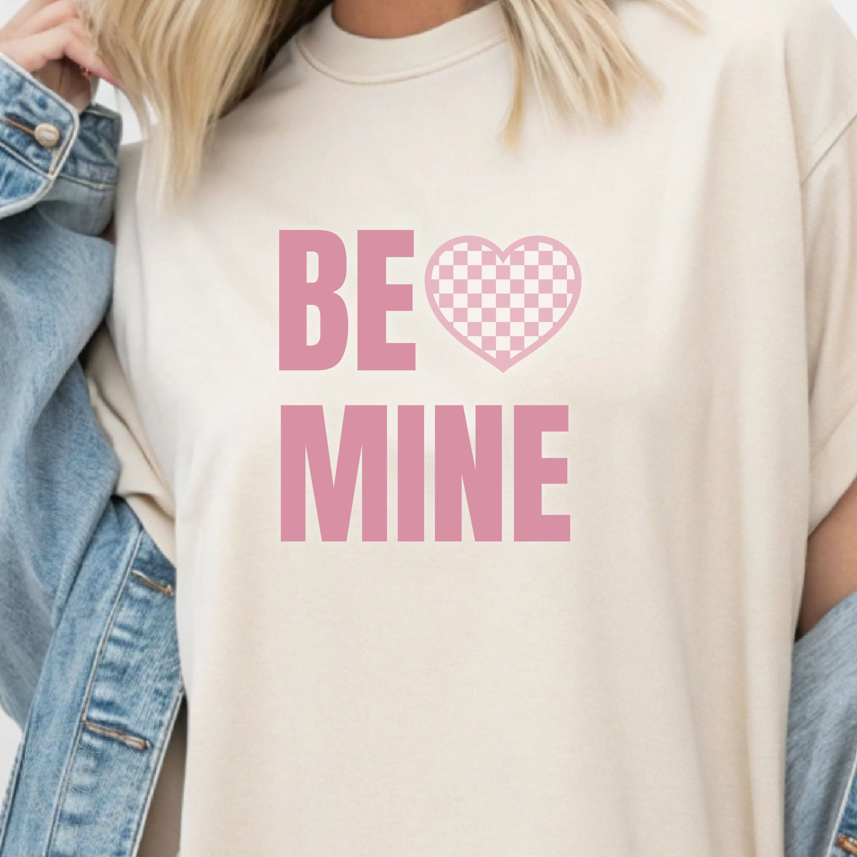Be Mine Checkered Heart Valentine’s Tee
