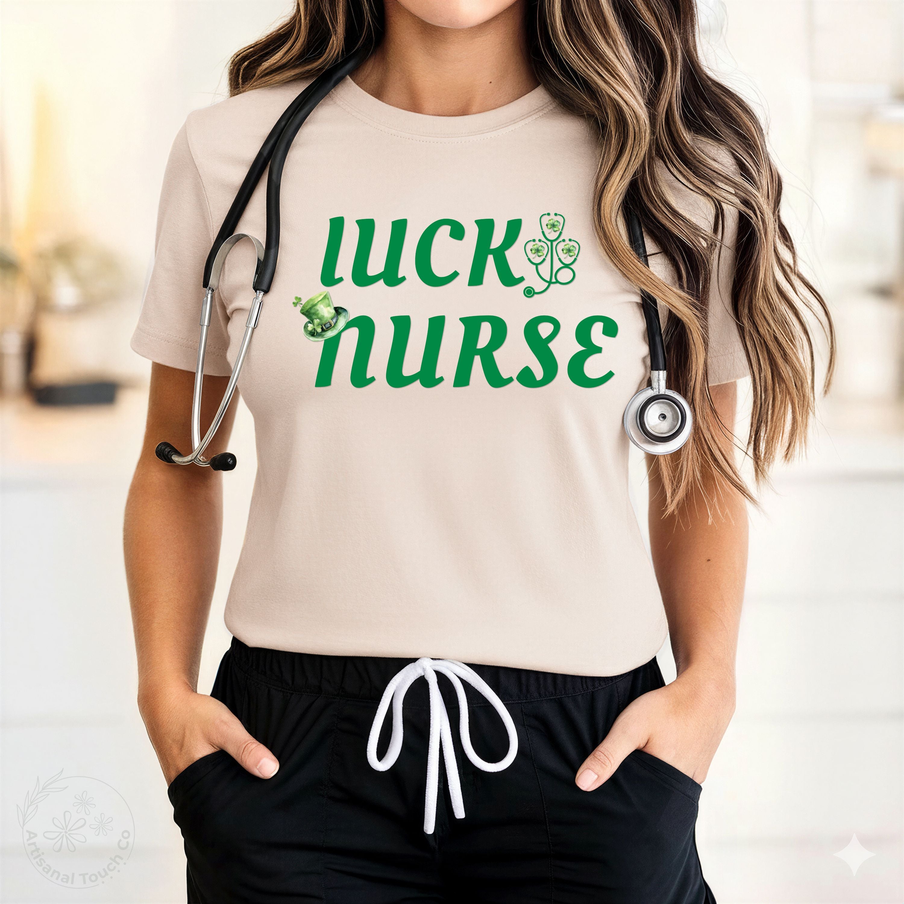 Luck Nurse St. Patrick’s Day Shirt for Nurses – Cute Green Shamrock Nursing Tee