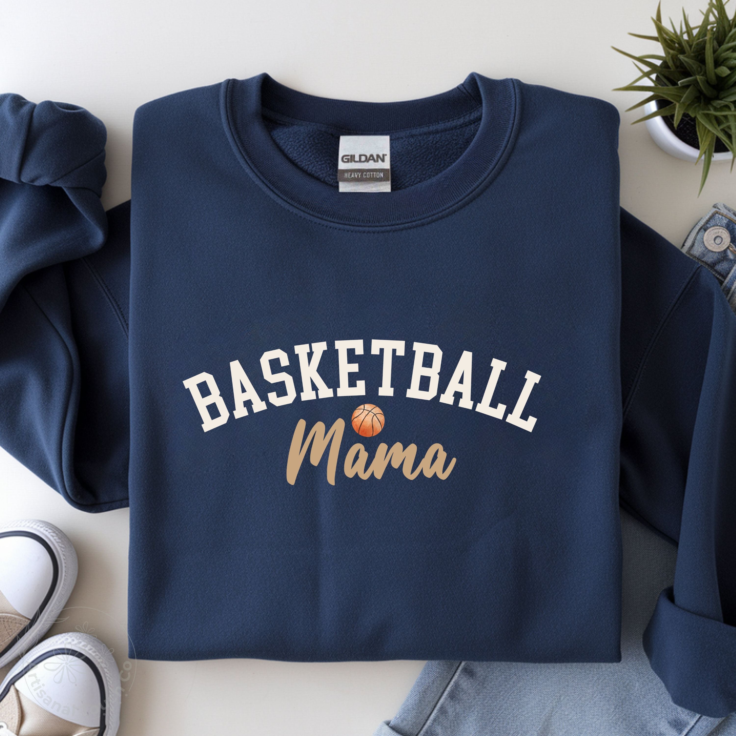 Basketball Mama Sweatshirt • Sports Mom Crewneck • Basketball Mom Shirt • Game Day Sweatshirt • Unisex S-3XL • 4 Cozy Colors