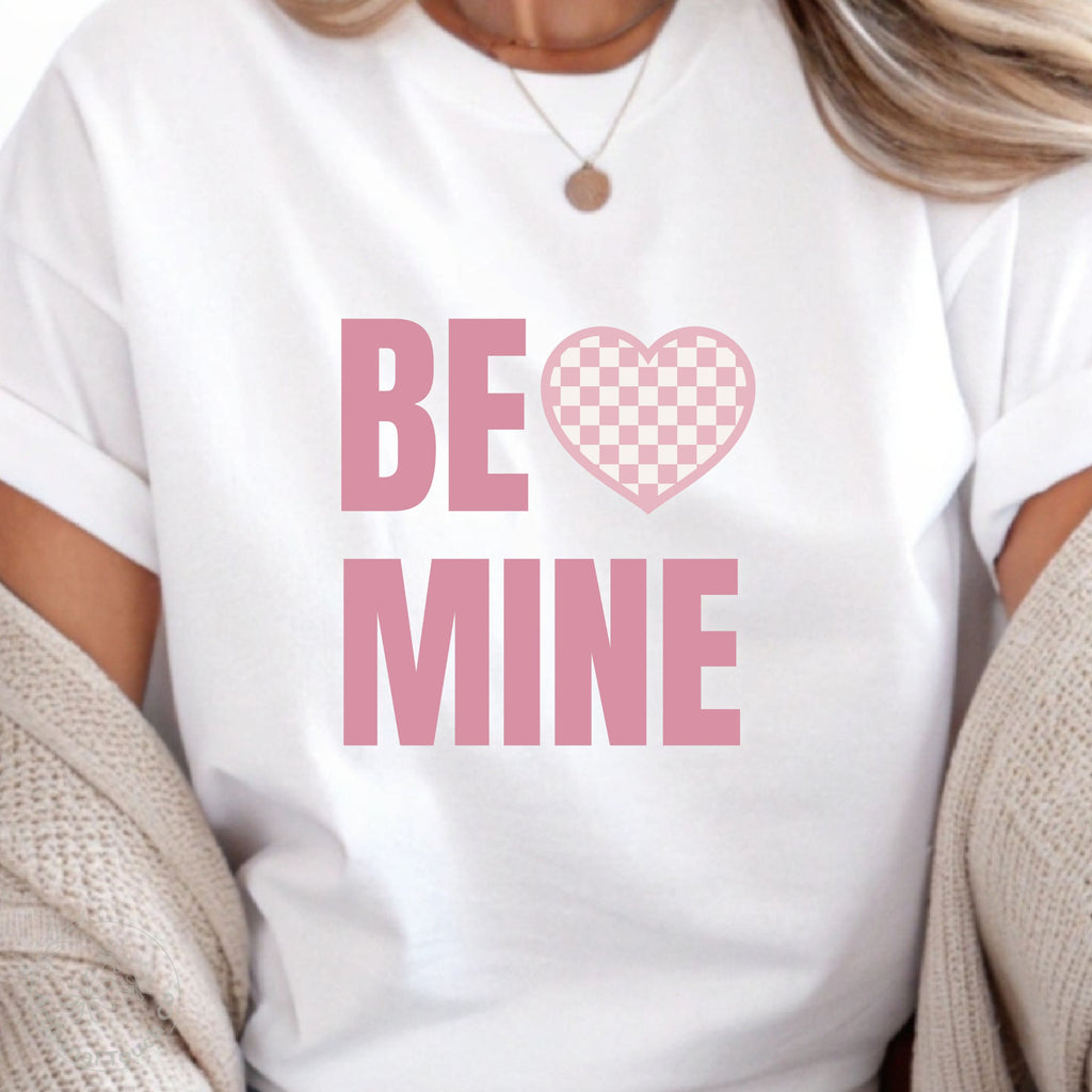 Be Mine Checkered Heart Valentine’s Tee