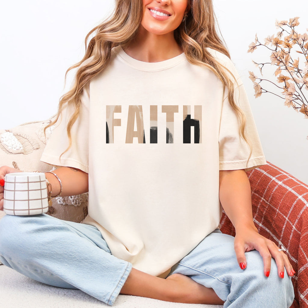 Faith Christian Tee – Neutral Minimalist Shirt