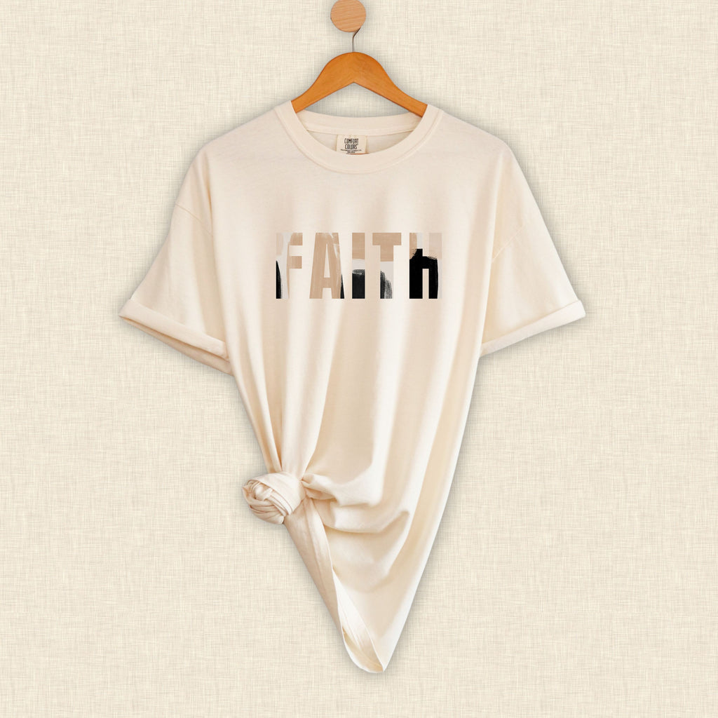 Faith Christian Tee – Neutral Minimalist Shirt