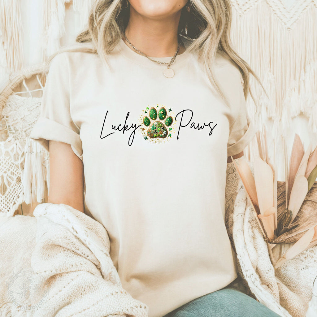 Lucky Paws Shirt – St. Patrick’s Day Dog Mom Tee