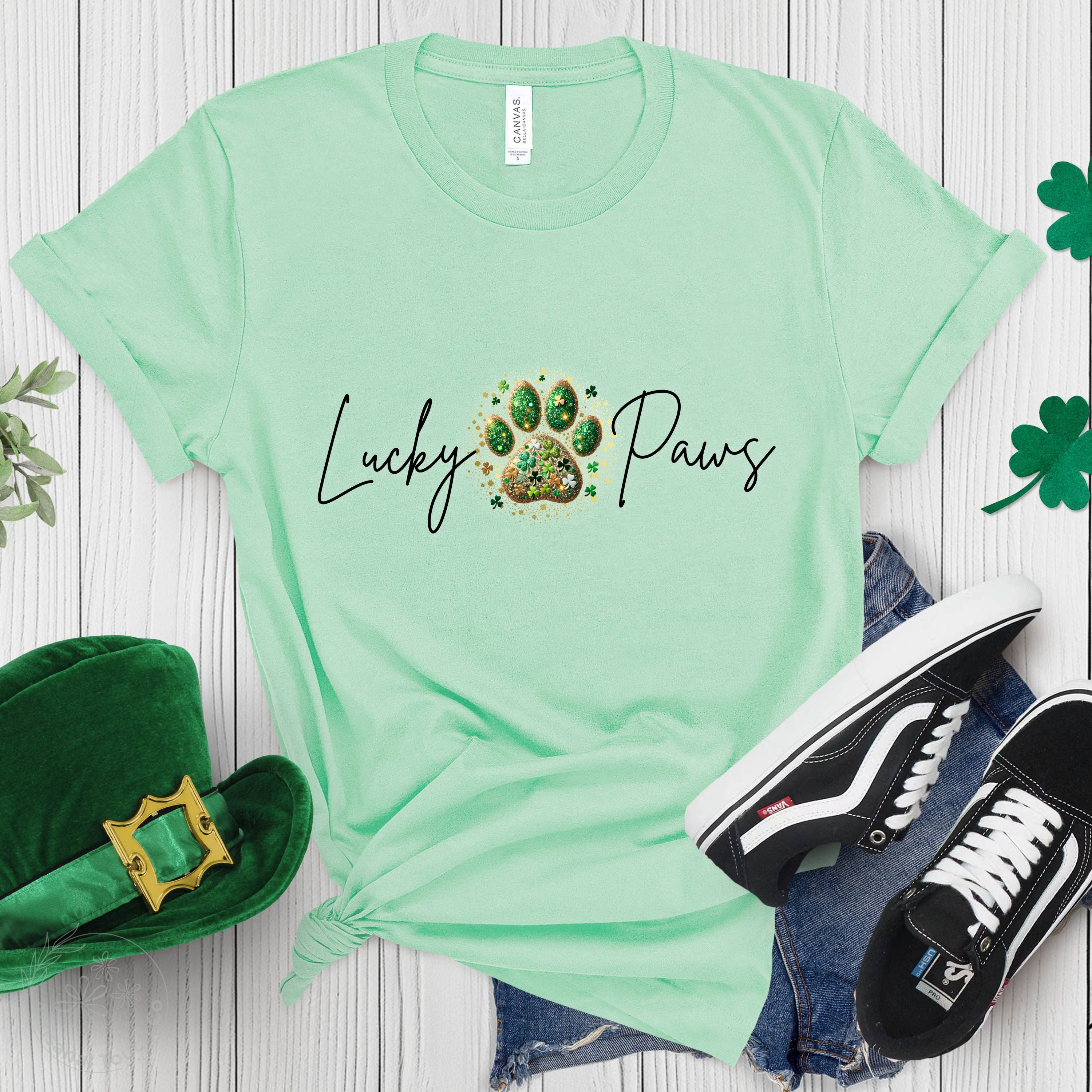 Lucky Paws Shirt – St. Patrick’s Day Dog Mom Tee