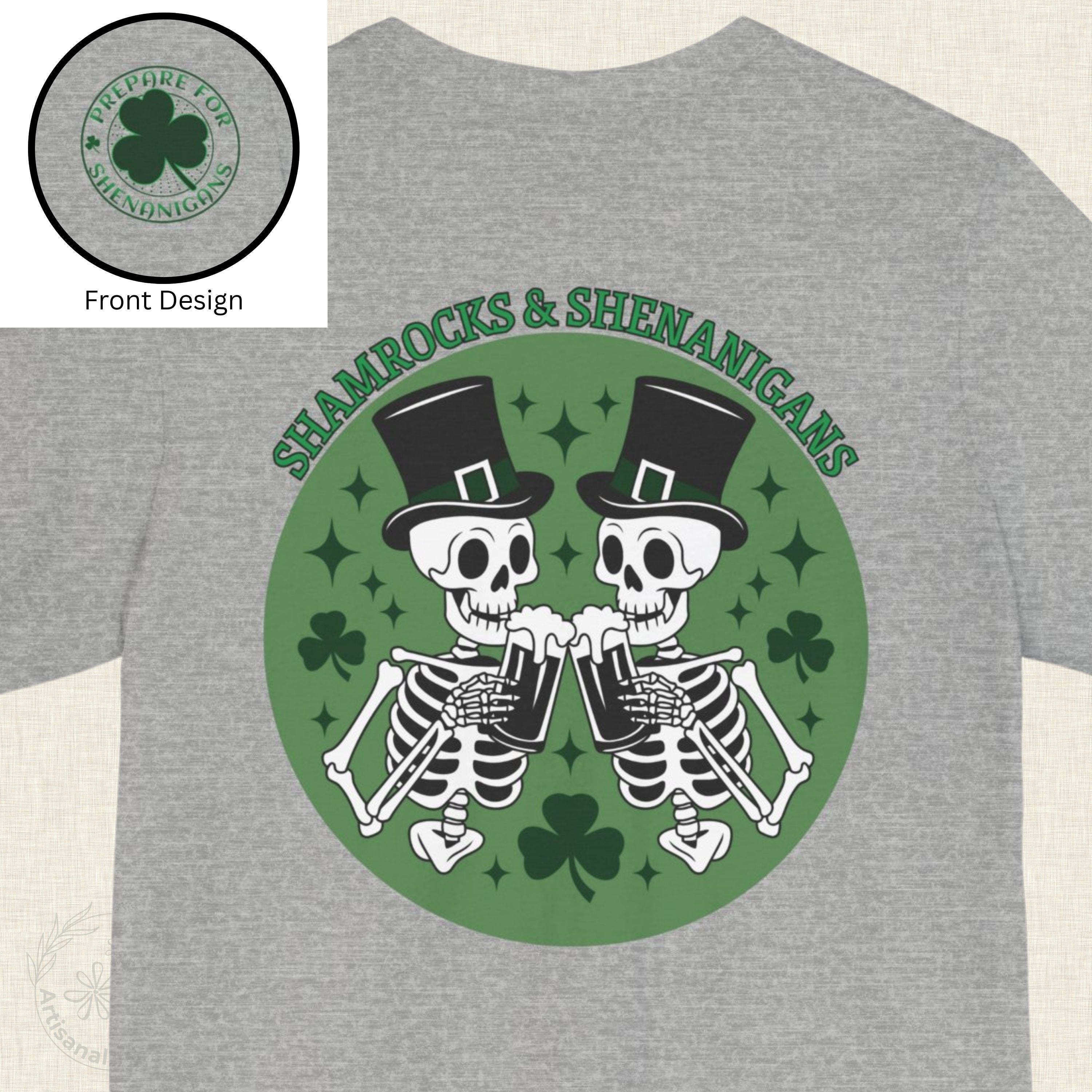Shamrocks & Shenanigans Shirt – St. Patrick’s Day Skeleton Tee