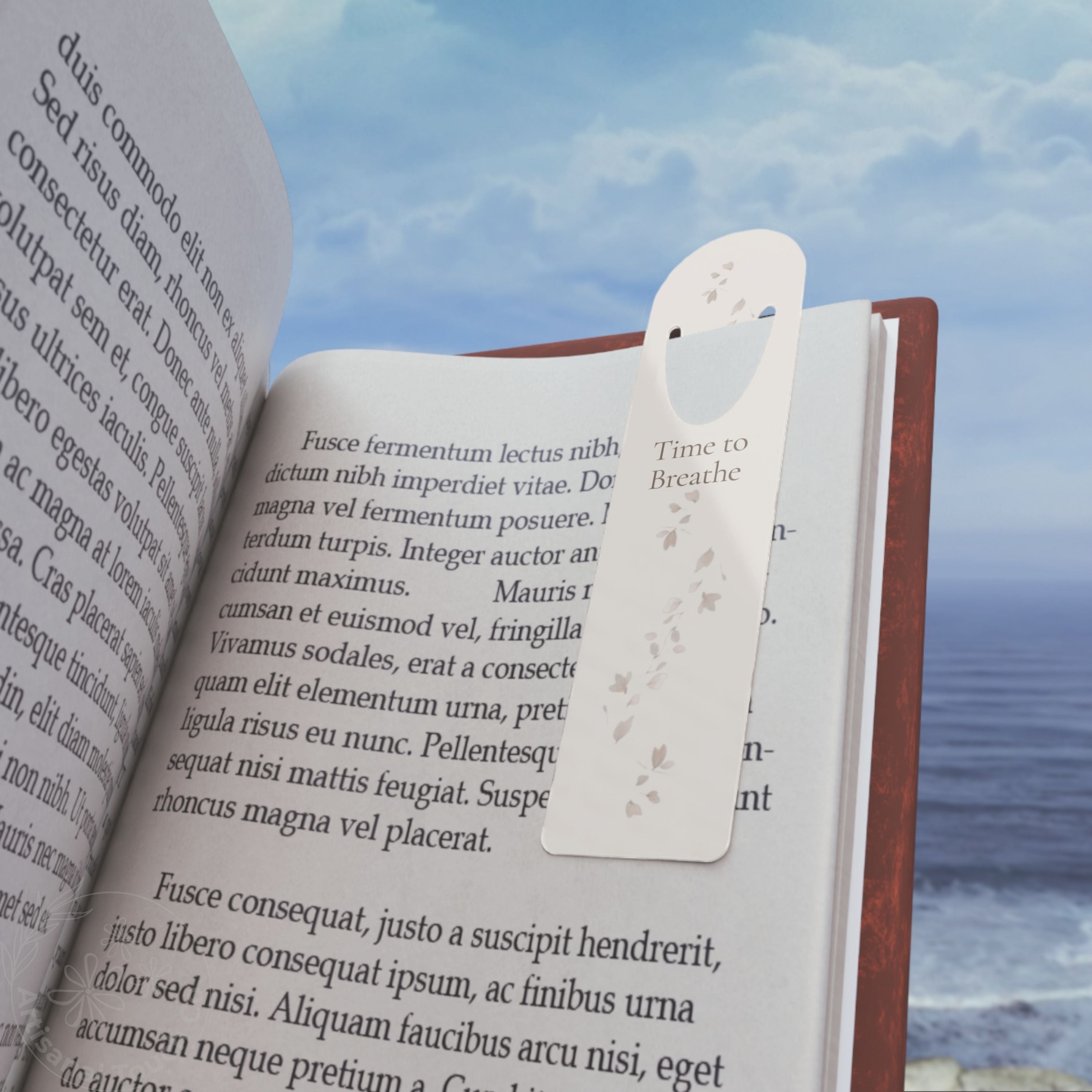 Self-Care Bookmark • Mindful Reading Gift • Elegant Metal Paper Page Marker