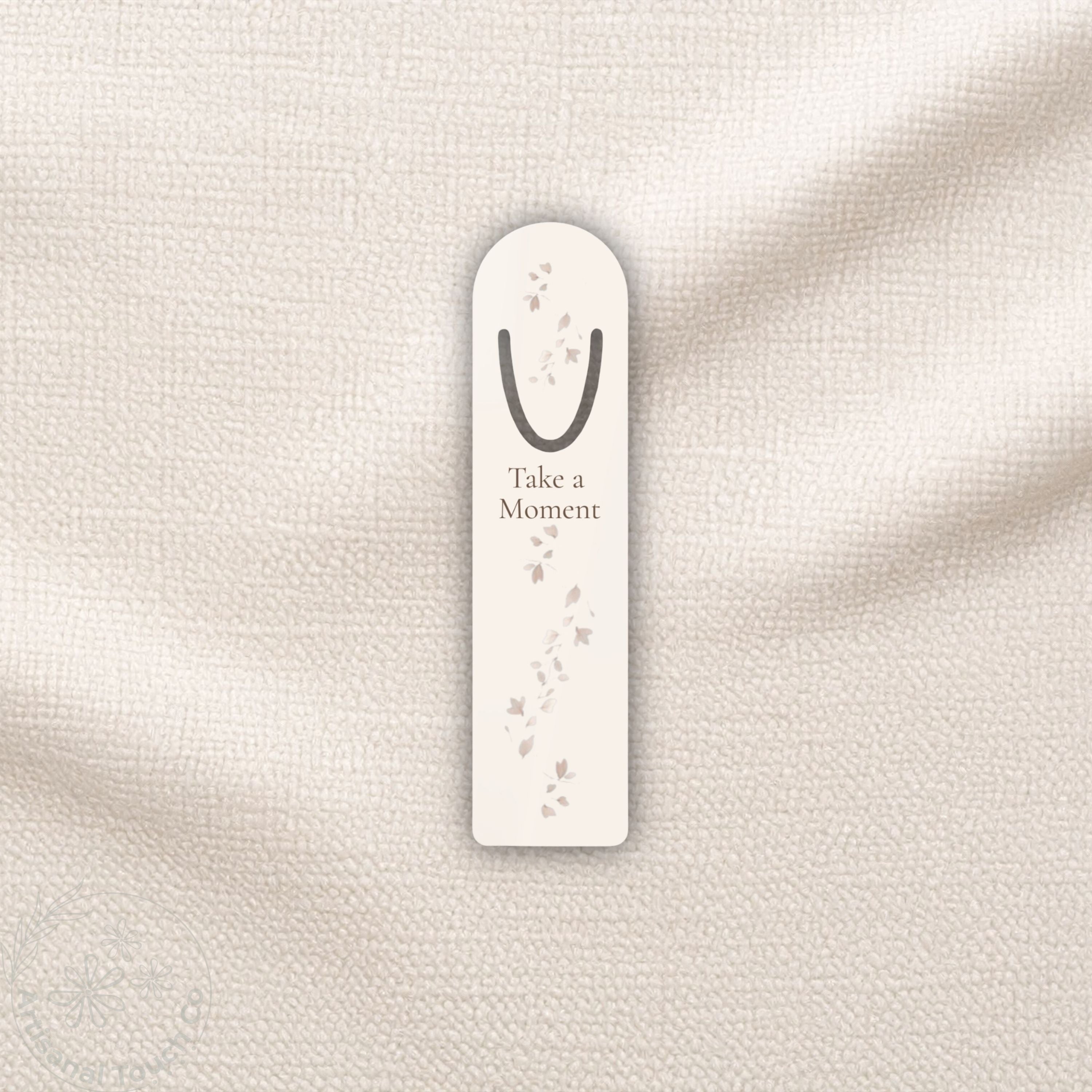 Self-Care Bookmark • Mindful Reading Gift • Elegant Metal Paper Page Marker