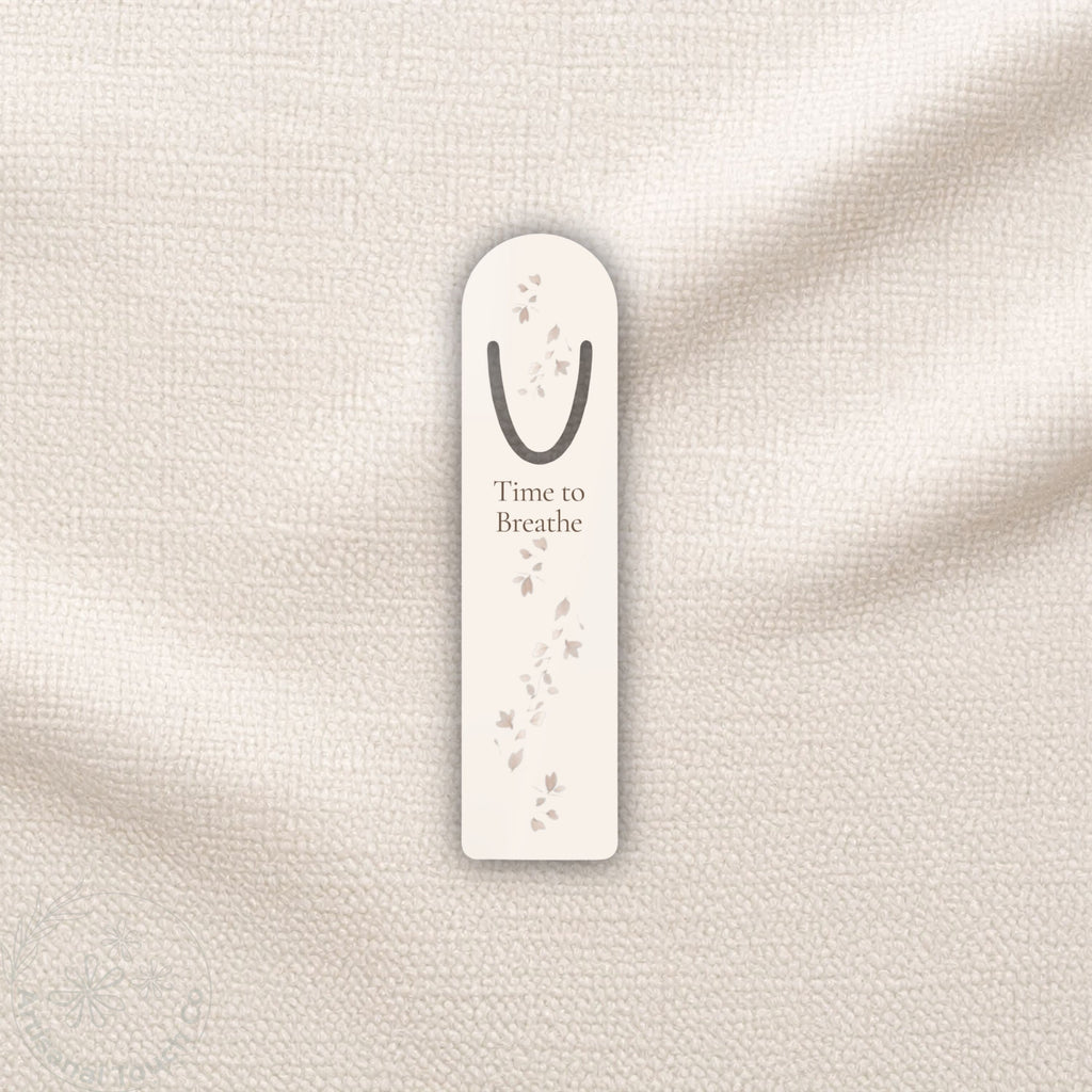 Self-Care Bookmark • Mindful Reading Gift • Elegant Metal Paper Page Marker