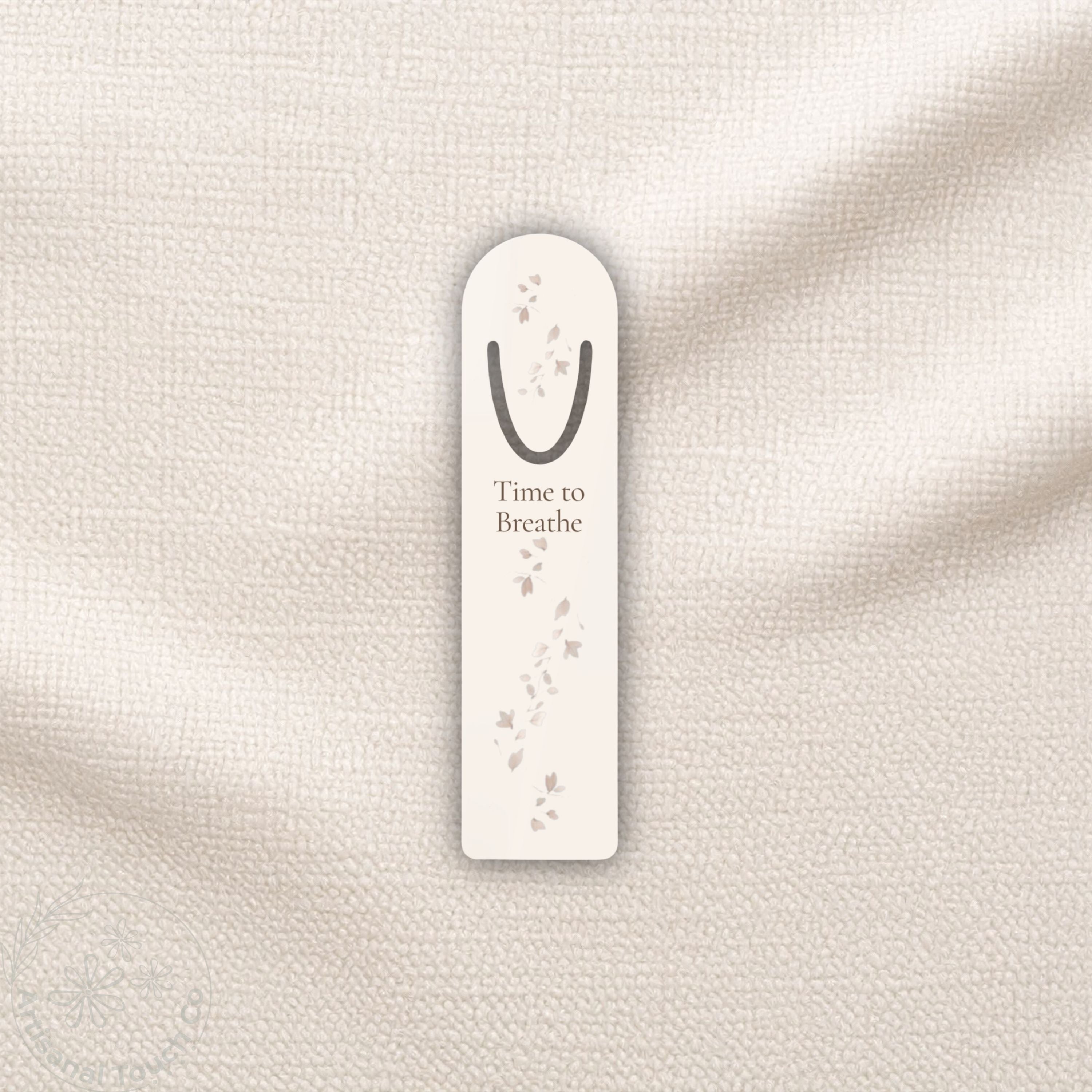 Self-Care Bookmark • Mindful Reading Gift • Elegant Metal Paper Page Marker