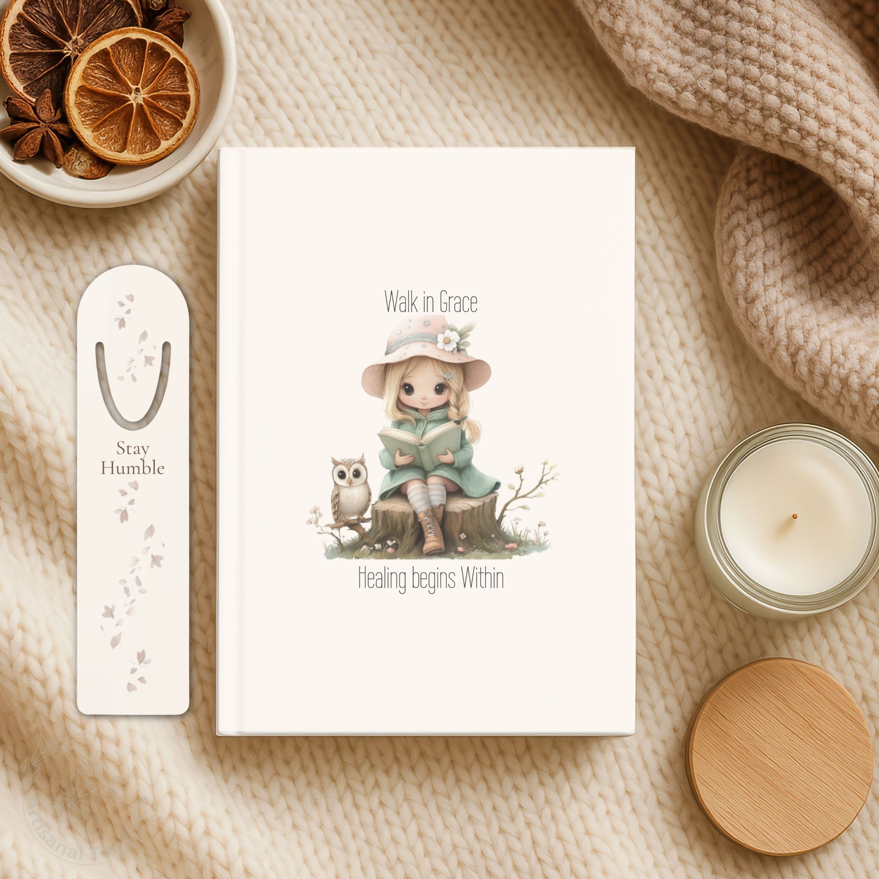 Self-Care Bookmark • Mindful Reading Gift • Elegant Metal Paper Page Marker